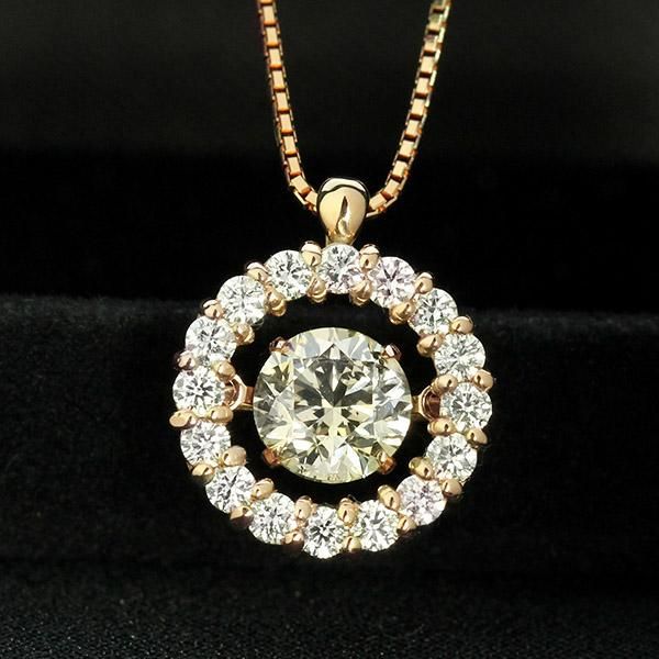 1カラット ダンシングストーン ダイヤモンド ネックレス 1.4ct