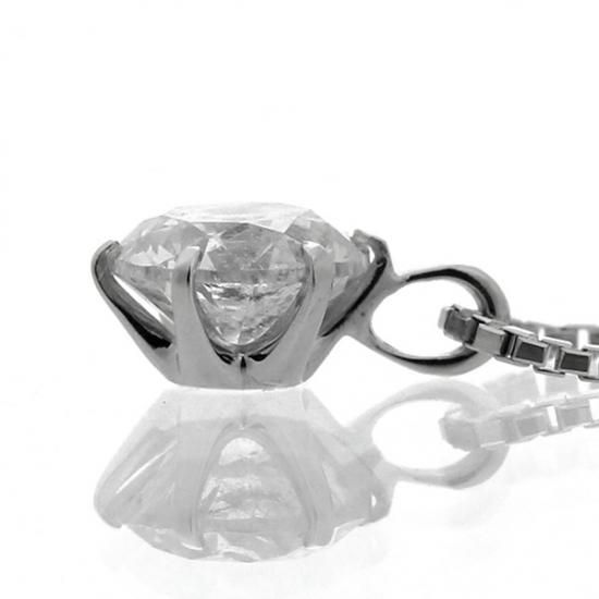 ダイヤモンド ネックレス 一粒 0.5ct 6本爪 プラチナ Pt900