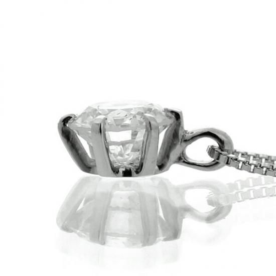ダイヤモンド ネックレス 一粒 0.3ct 6本爪 プラチナ Pt900