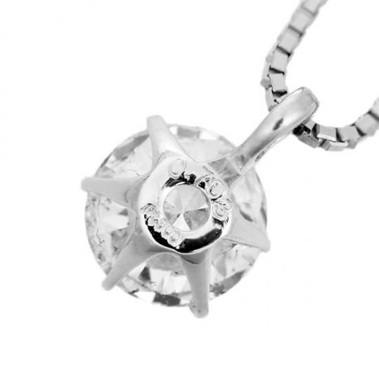 ダイヤモンド ネックレス 一粒 0.7ct 6本爪 プラチナ Pt900