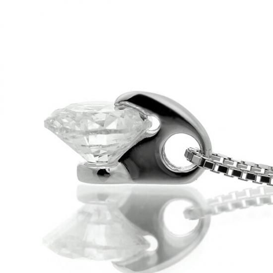 1カラット ダイヤモンド ネックレス 一粒 1.0ct 一点留 プラチナ