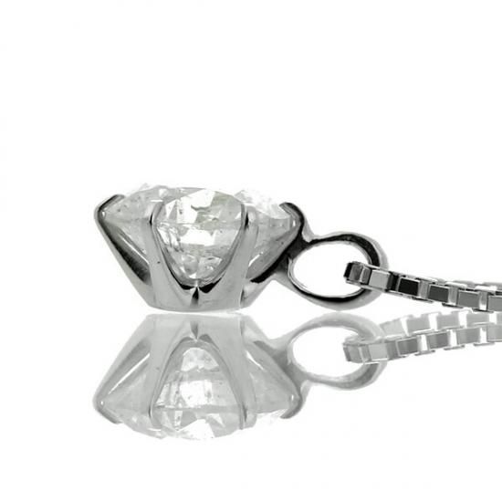 ダイヤモンド ネックレス 一粒 0.6ct 6本爪 プラチナ Pt900