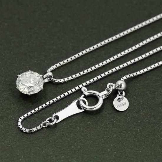 ダイヤモンド ネックレス 一粒 0.6ct 6本爪 プラチナ Pt900