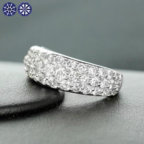 2カラット ダイヤモンド リング パヴェ Pt900 プラチナ 2.0ct