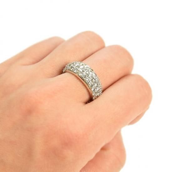2カラット ダイヤモンド リング パヴェ Pt900 プラチナ 2.0ct