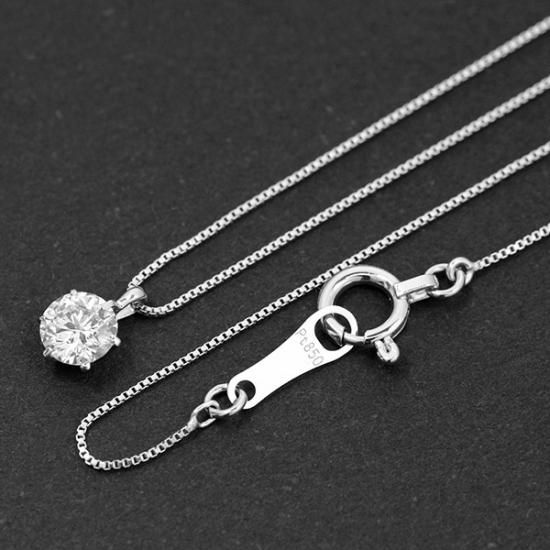 ダイヤモンド ネックレス 一粒 0.2ct 6本爪 プラチナ Pt900