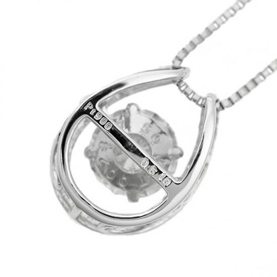 ダンシングストーン 天然ダイヤモンド ネックレス 0.5ct Pt900 Hカラー