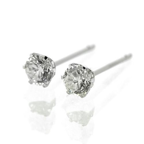 Pt 天然ダイヤモンド0.20ct ！ シンプル6本爪ピアス Pt 天然ダイヤモンド0.20ct ！ シンプル6本爪ピアス