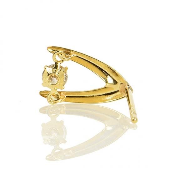 ダンシングストーン ダイヤモンド ピアス 0.2ct K18 イエロー