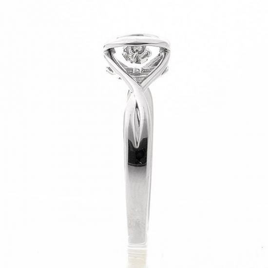 ダンシングストーン ダイヤモンド リング 0.1ct Pt900 揺れる