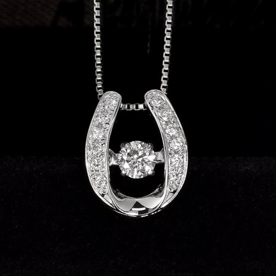 ダンシングストーン ダイヤモンド ネックレス 0.16ct プラチナ