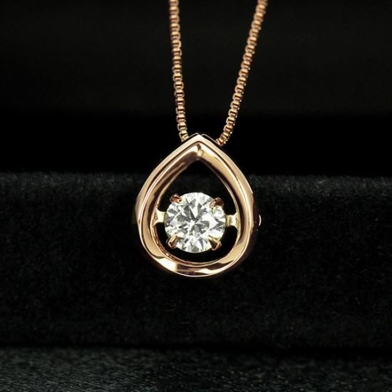 ダンシングストーン ダイヤモンド ネックレス 0.2ct K18 ピンク ダンシングストーン ダイヤモンド ネックレス 0.2ct K18 ピンク