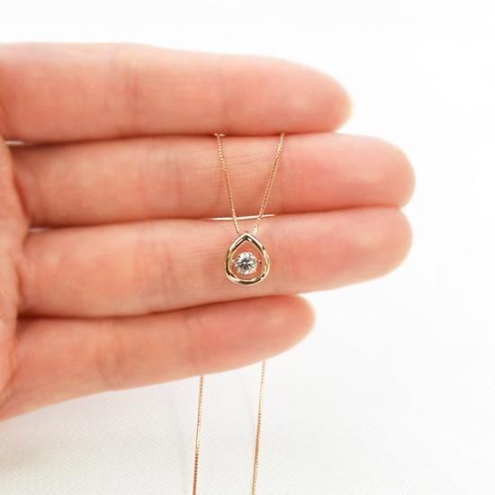 ダンシングストーン ダイヤモンド ネックレス 0.2ct K18 ピンク ダンシングストーン ダイヤモンド ネックレス 0.2ct K18 ピンク
