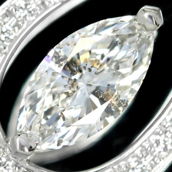 1.0ct ダイヤモンド ネックレス Pt900 マーキス カット Dカラー