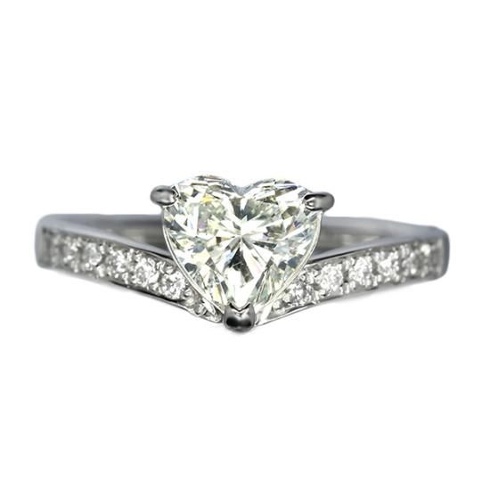 1.1ct ダイヤモンド リング Pt900 ハートシェイプ カット G