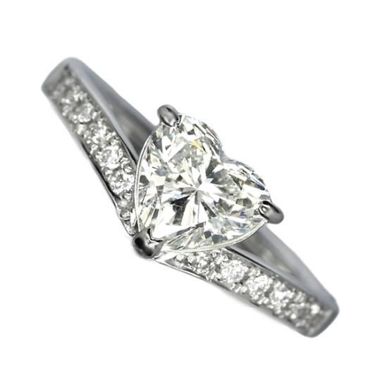 現品処分セール】1.1ct ダイヤモンド リング Pt900 ハート
