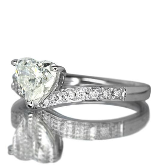 1.1ct ダイヤモンド リング Pt900 ハートシェイプ カット G 1.1ct ダイヤモンド リング Pt900 ハートシェイプ カット G