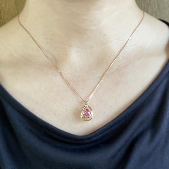 ダンシングストーン ネックレス パパラチア サファイア 0.7ct