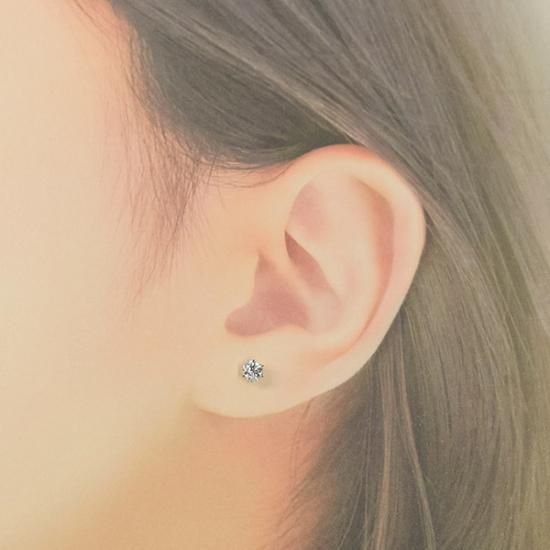 ダイヤモンド ピアス 計0.10ct Pt900 両耳 ハート&キューピッド ダイヤモンド ピアス0.4ct 0.2×0.2ct Pt900 ハートアンド