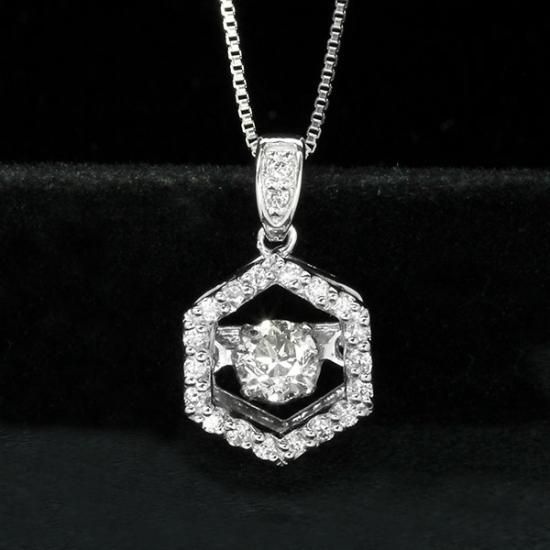 ダンシングダイヤ　ネックレス ダンシングストーン ダイヤモンド ネックレス 0.2ct プラチナ