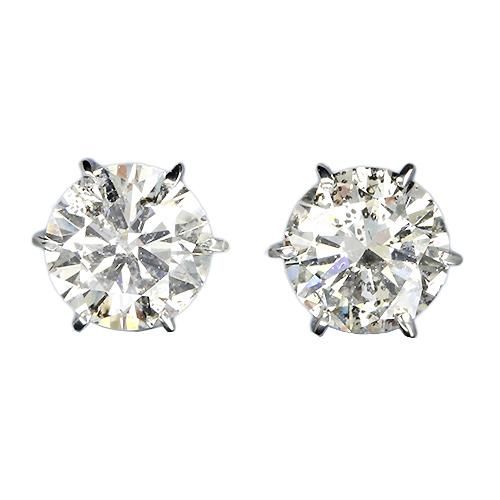 1カラット ダイヤモンド ピアス 0.5×0.5ct Pt900 Eカラー SI2