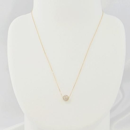 ダイヤモンド ネックレス パヴェ 0.7ct K18 ピンクゴールド