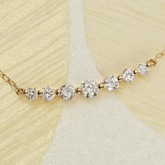 K18 ダイヤモンド　ラインネックレス　0.3カラット K18 ダイヤラインネックレス 0.3ct – SISTINA JEWELRY