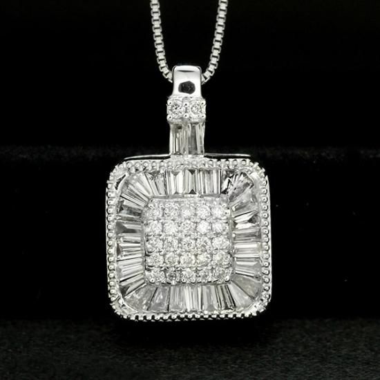 K18ホワイトゴールドダイアモンドネックレス K18 WG ホワイトゴールド