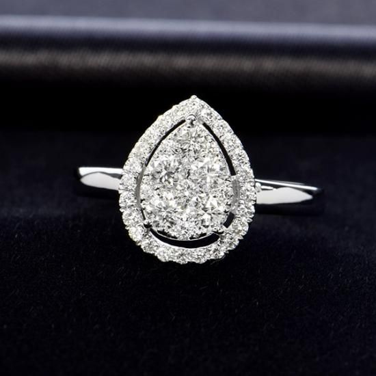バタフライ指輪K18金ホワイトゴールドダイヤモンド0.03ct GRAFF グラフ パヴェ バタフライ ダイヤモンド ミニ リング