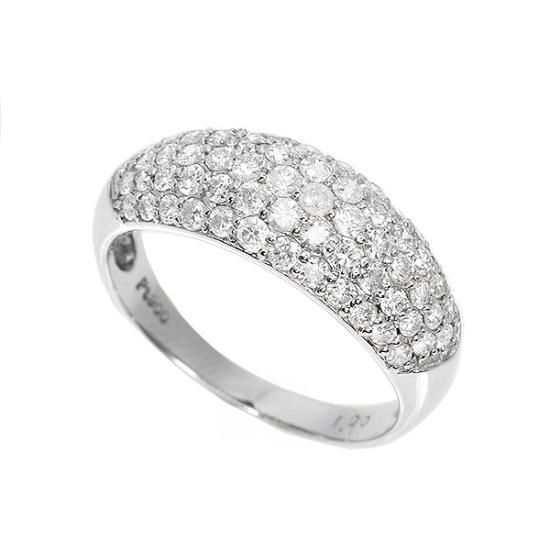 1カラット ダイヤモンド リング パヴェ Pt900 プラチナ 1.0ct