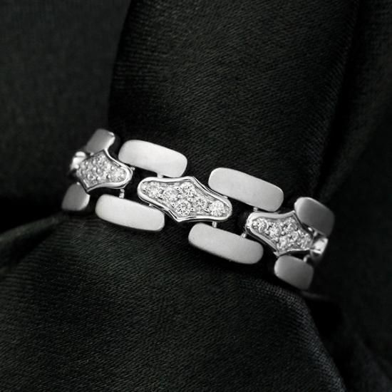 ダイヤモンド リング K18 ホワイトゴールド 0.2ct 鑑別書付 保証書付