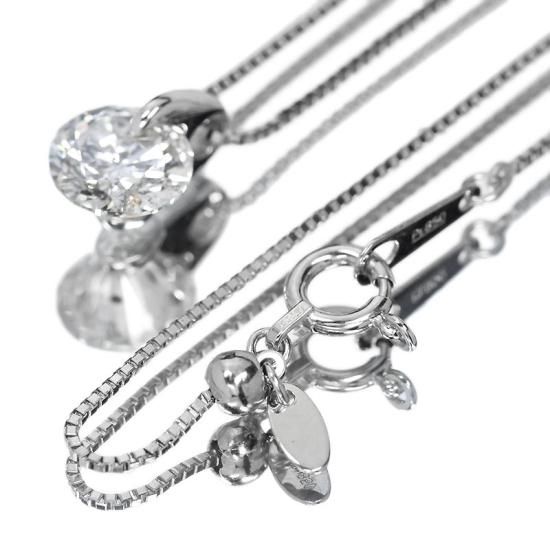 あにら ♡&キュー☆3エクセレント0.30ctVS1ダイヤネックレス 1カラット ダイヤモンド ネックレス 一粒 一点留 Pt900 Gカラー SI2