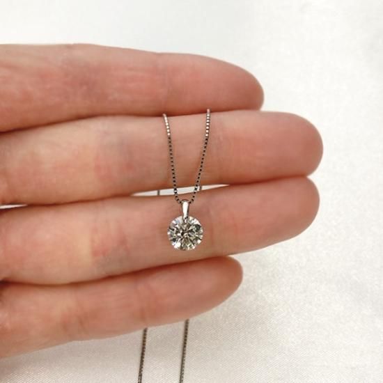 1カラット ダイヤモンド ネックレス 一粒 一点留 Pt900 Gカラー 1カラット ダイヤモンド ネックレス 一粒 一点留 Pt900 Gカラー