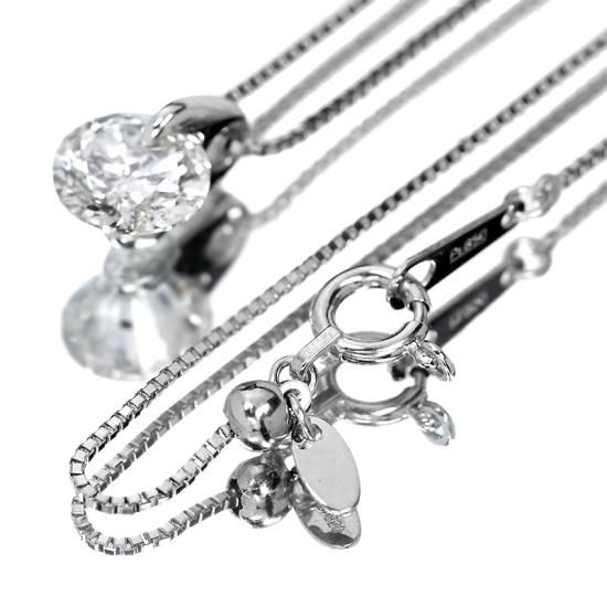 1カラット ダイヤモンド ネックレス 一粒 一点留 プラチナ Fカラー SI2