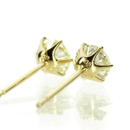 0.5ct ダイヤモンドピアス 0.25×0.25ct K18イエローゴールド Lカラー