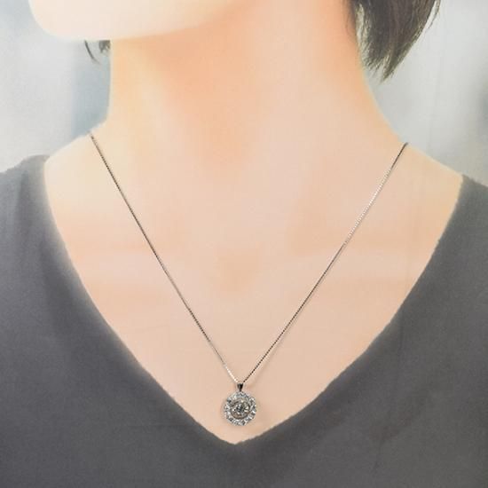 鑑定済 １カラット ダイヤモンド ブリリアントカット プラチナチェーンネックレス bpdd9857_d.jpg