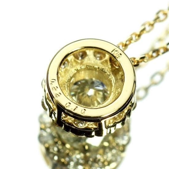 購入前コメント宜しく•昭和レトロ•k１８ダイヤモンド0.3CT・k１８緑石トップ 天然ダイヤモンド ネックレス 0.3ct K18イエローゴールド