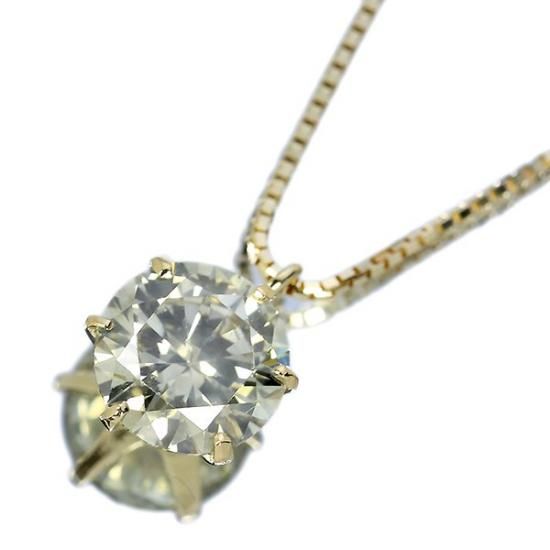 1.3カラット ダイヤモンド ネックレス 一粒 6本爪 K18イエロー 1.3カラット ダイヤモンド ネックレス 一粒 6本爪 K18イエロー