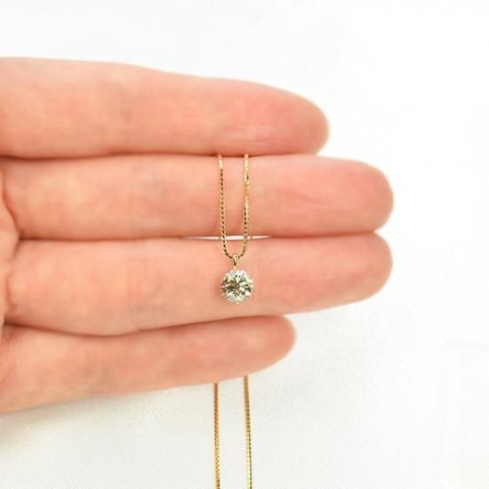0.7ct ダイヤモンド ネックレス 一粒 6本爪 K18イエローゴールド 0.7ct ダイヤモンド ネックレス 一粒 6本爪 K18イエローゴールド