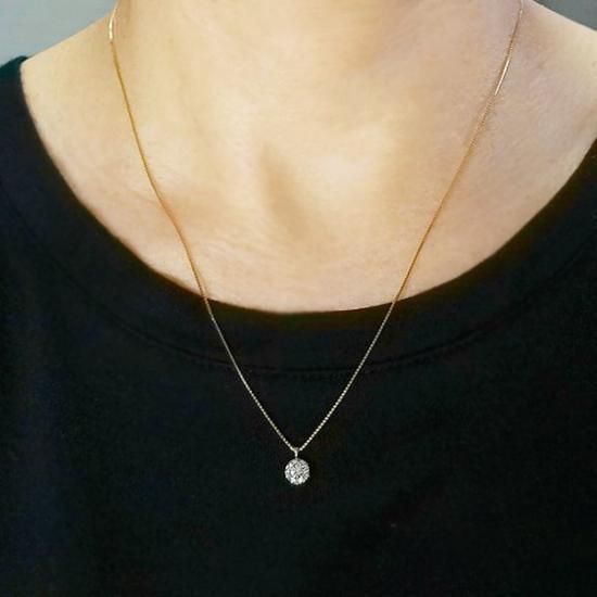 0.7ct ダイヤモンド ネックレス 一粒 6本爪 K18イエローゴールド 0.7ct ダイヤモンド ネックレス 一粒 6本爪 K18イエローゴールド