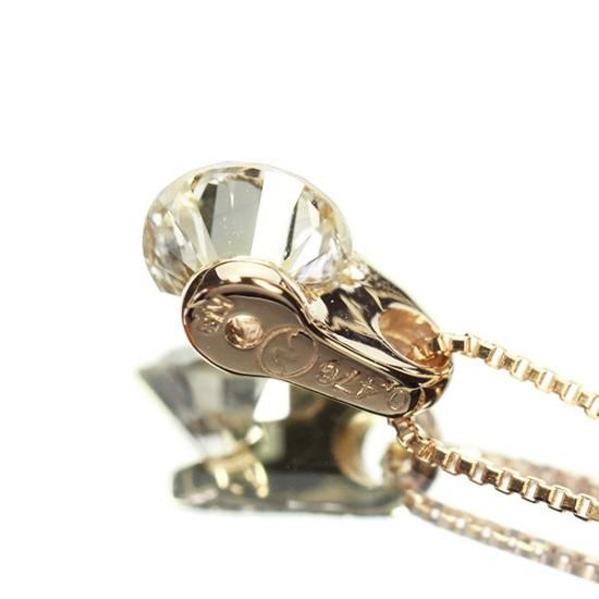 0.4ct ダイヤモンド ネックレス 一粒 一点留 K18ピンクゴールド 0.4ct ダイヤモンド ネックレス 一粒 一点留 K18ピンクゴールド