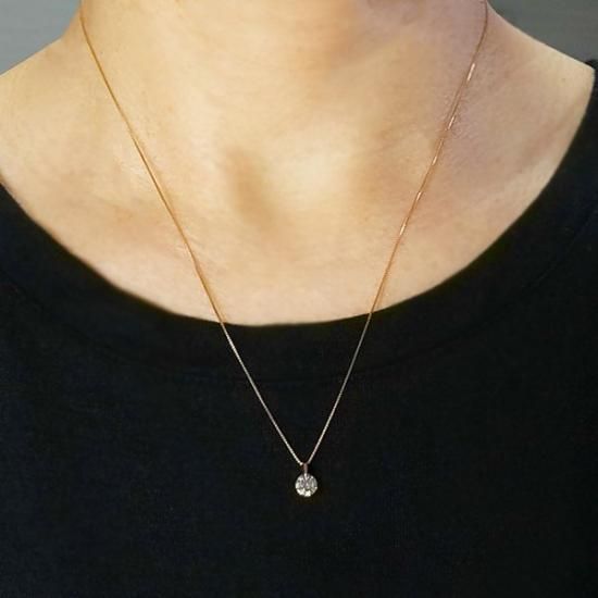 0.4ct ダイヤモンド ネックレス 一粒 一点留 K18ピンクゴールド 0.4ct ダイヤモンド ネックレス 一粒 一点留 K18ピンクゴールド