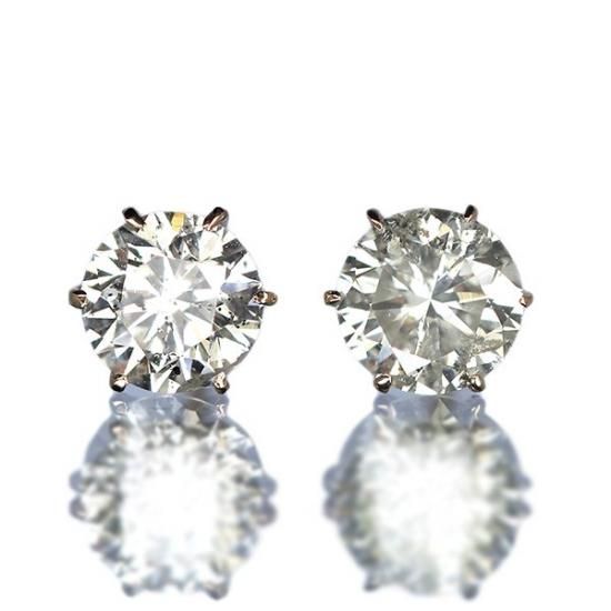 ダイヤモンド 0.35ct/0.35ct ピアス K18YG 0.7ct ダイヤモンド ピアス 0.35×0.35ct K18ピンクゴールド H