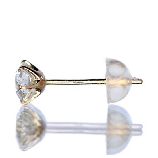 ダイヤモンド 0.35ct/0.35ct ピアス K18YG 0.7ct ダイヤモンド ピアス 0.35×0.35ct K18ピンクゴールド H