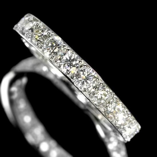 天然ダイヤモンド エタニティリング Pt950 1カラット Hカラー SI