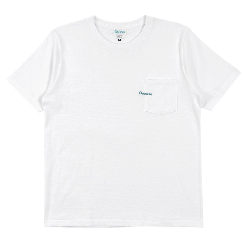 ミニロゴ刺繍 ポケット Tシャツ / ホワイト