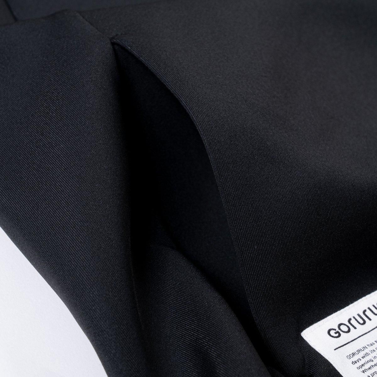 gorurun 編み立てリブ ボンディング プルオーバー ブラック