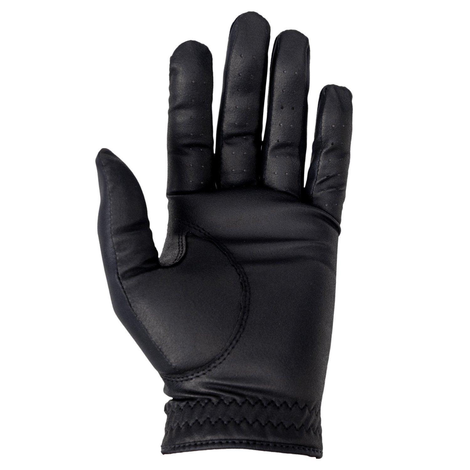 Greg Norman ゴルフグローブ 黒 Men's Left Hand Leather Glove - Greg Norman Collection