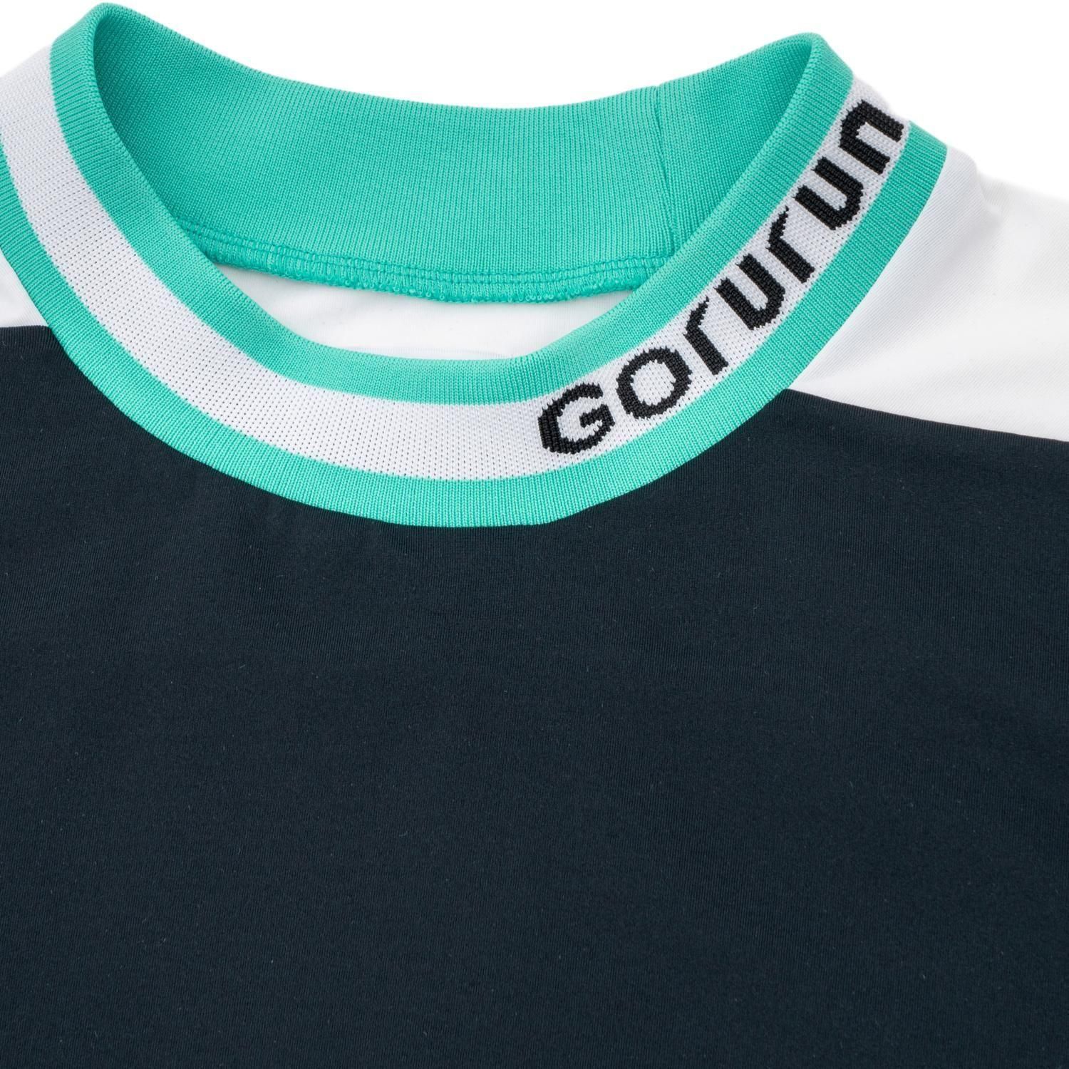 ジャガードカラー モックネックT / ブラック | Gorurun ごるらん