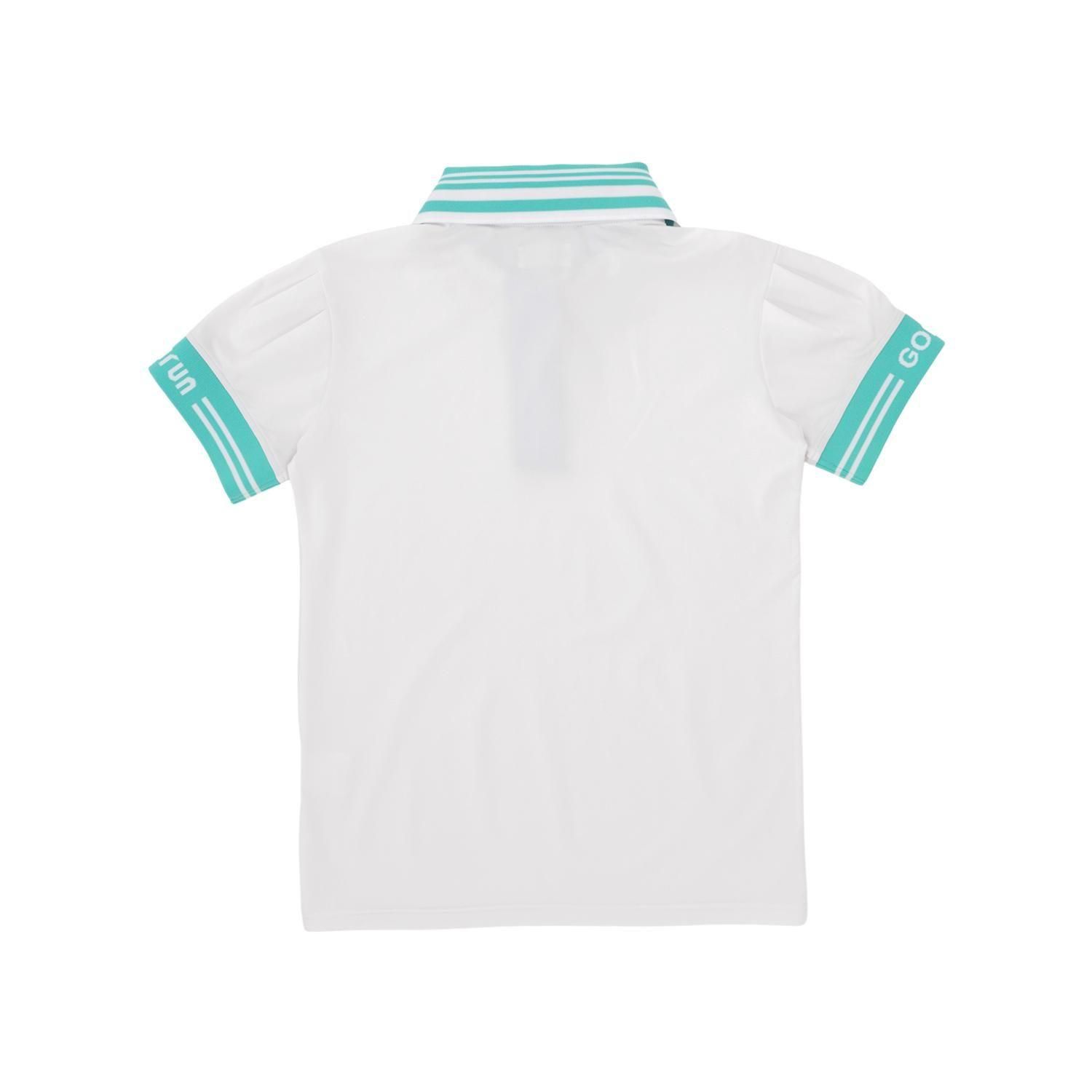 【美品】ーコチャン　ラウンドカラー　ホワイト パフスリーブ シャツ Olu. ブラウス シャツ 「Kanako×Olu.」ジャガードパフスリーブ